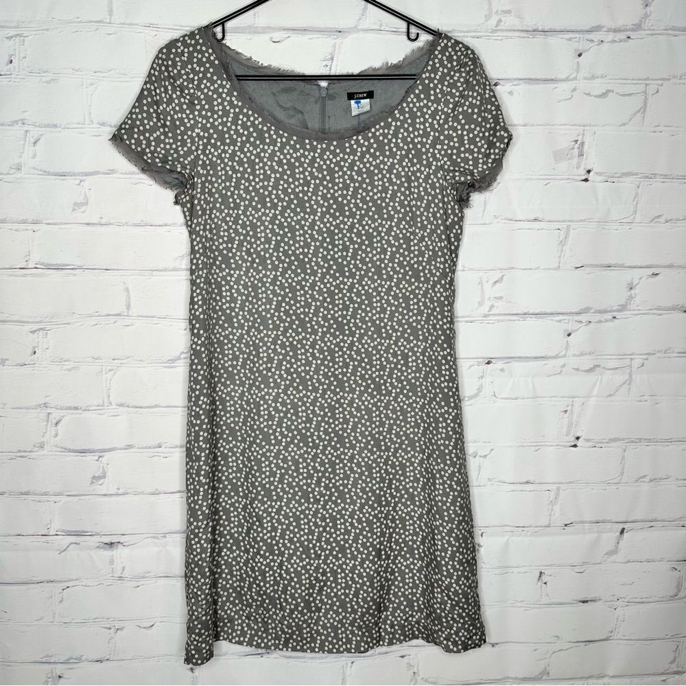 J. Crew size 4 gray silk dress